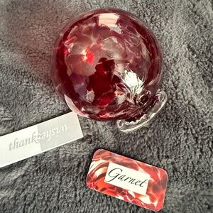 New and Handmade! Garnet Colored Wishing Ball + Gratitude Globe